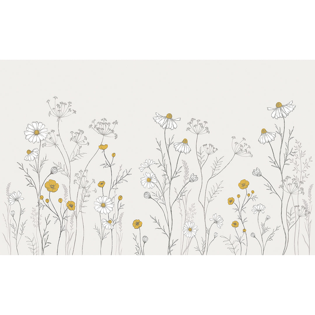 CHAMOMILE - Papel pintado panorámico de muestra, a través de los campos