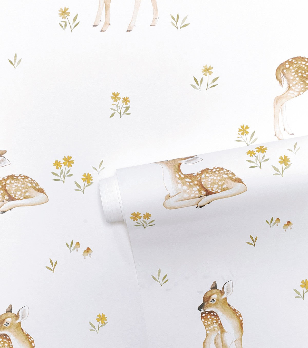 OH DEER - Papel pintado infantil - Motivo cervatillo vintage