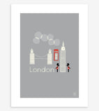 LONDRES - Cartel infantil - Monumentos de Londres