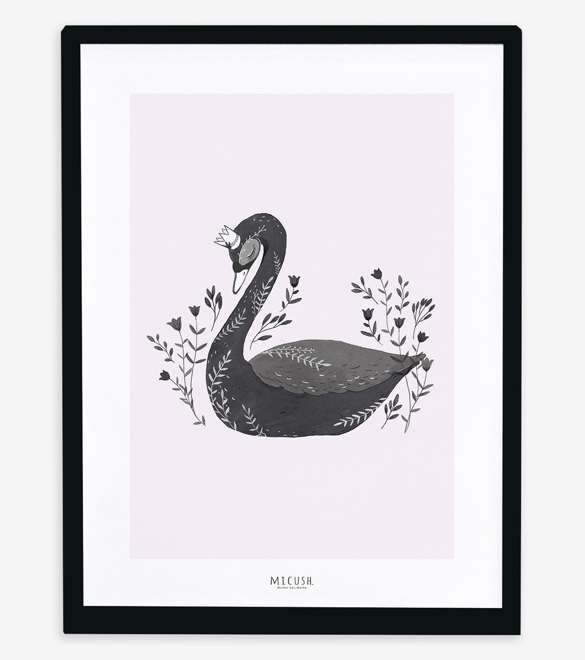 LITTLE PRINCESS - Póster infantil - Cisne (negro)