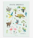 LIVING EARTH - Póster infantil - Animales Sudamérica