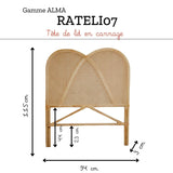 ALMA - Cabecero de ratán y caña