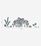 TANZANIA - Vinilos Infantiles murales - Cebras, palmeras y hojas