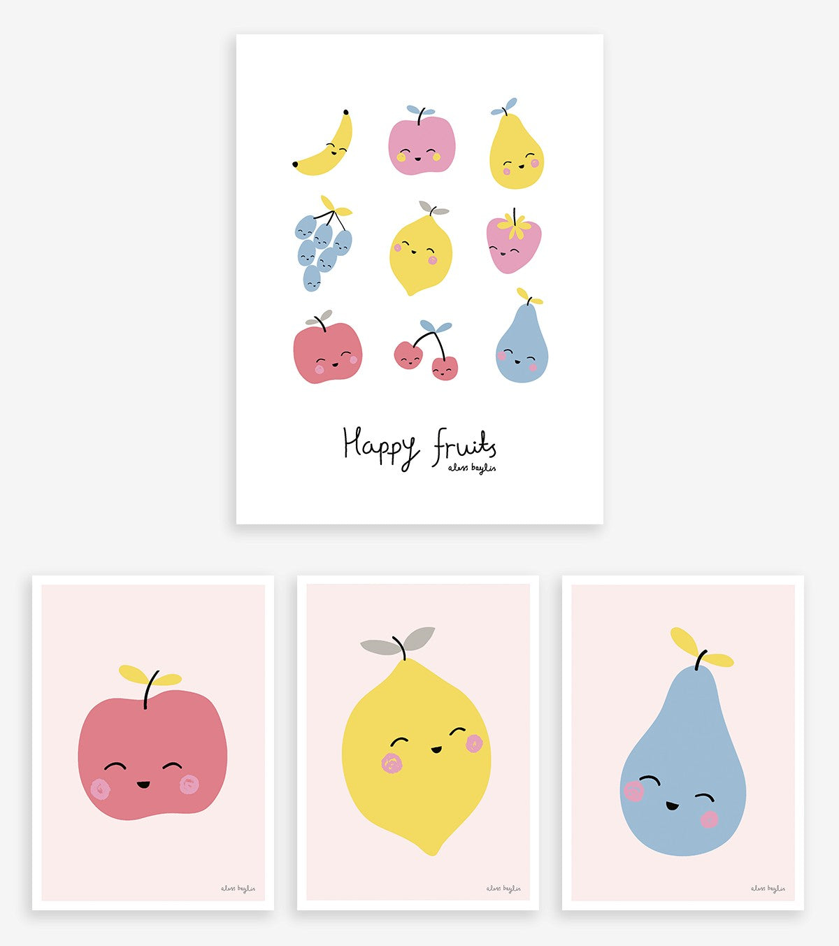 TUTTI FRUTTI - Lote Pósters infantil  - Fruta (set de 5)