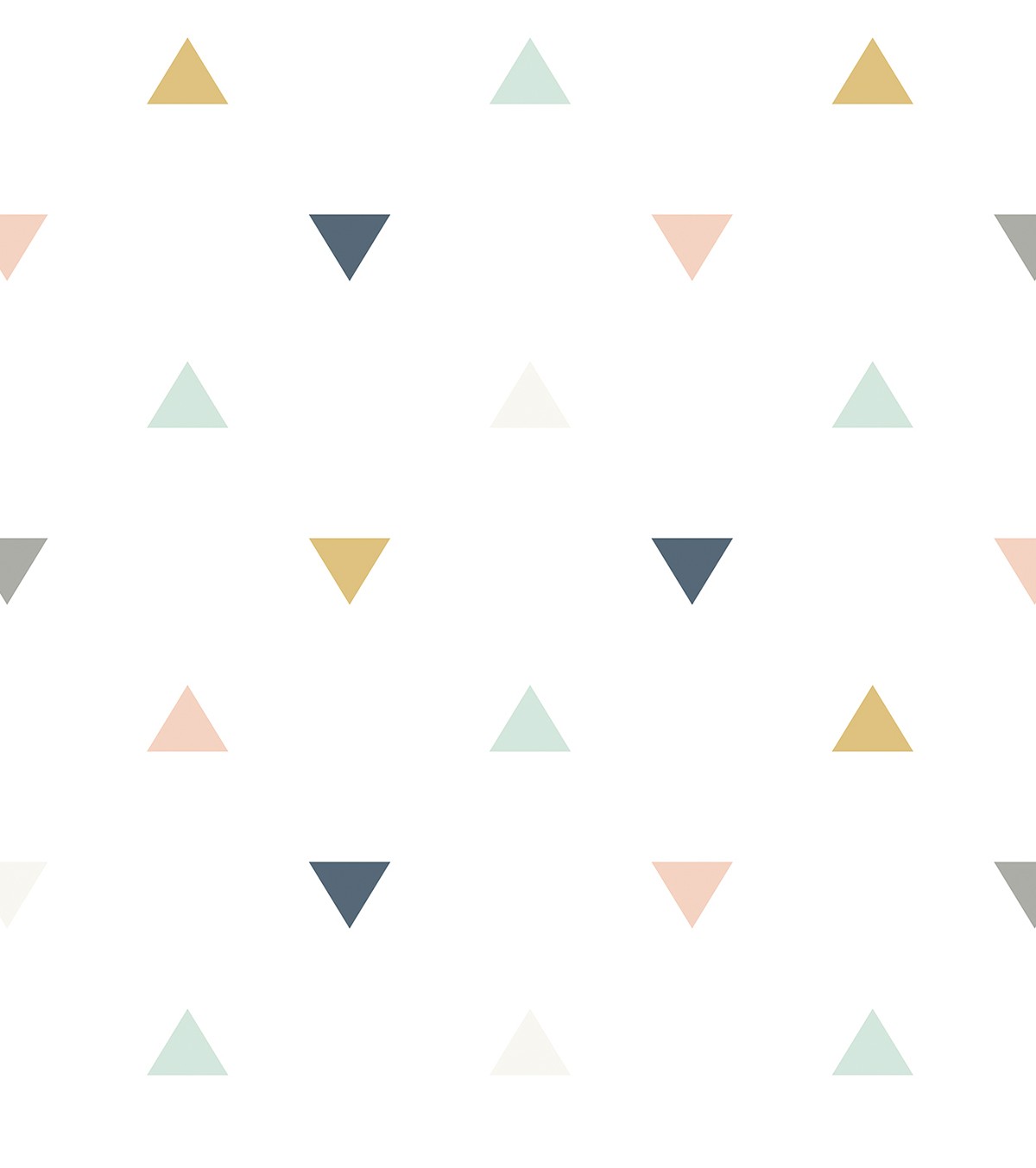 ENCHANTED - Papel pintado infantil - Triángulos (rosa, gris)