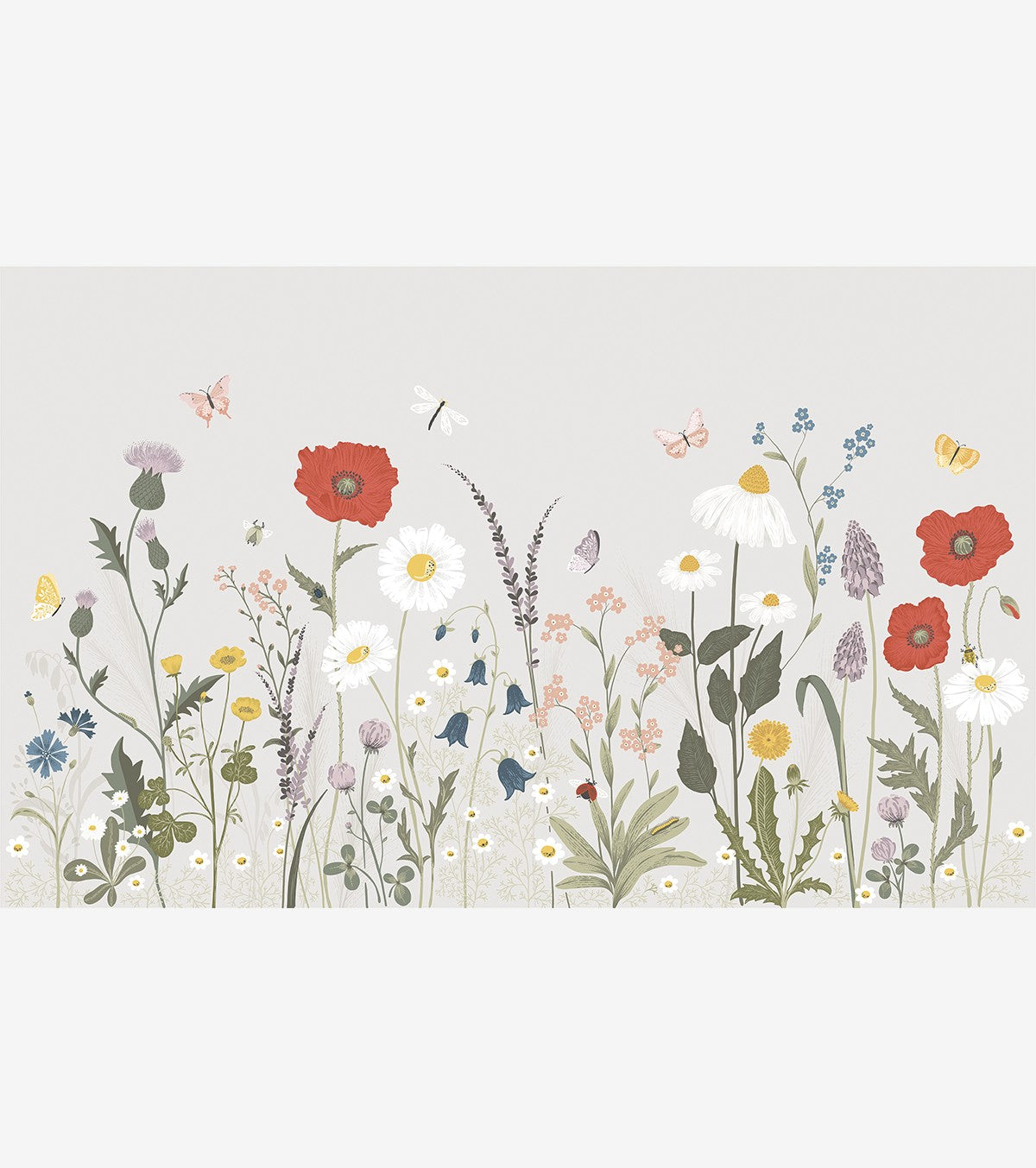 FLORES DEL BOSQUE - Papel pintado panorámico - Campo de flores
