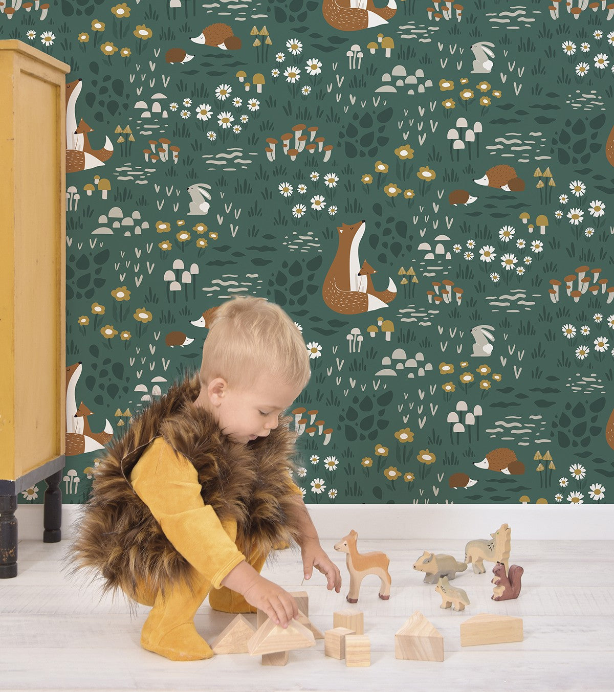 FOREST HAPPINESS - Papel pintado infantil - Motivo animal del bosque