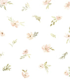 APPOLINE - Papel Pintado infantil - Pequeño motivo floral en acuarela