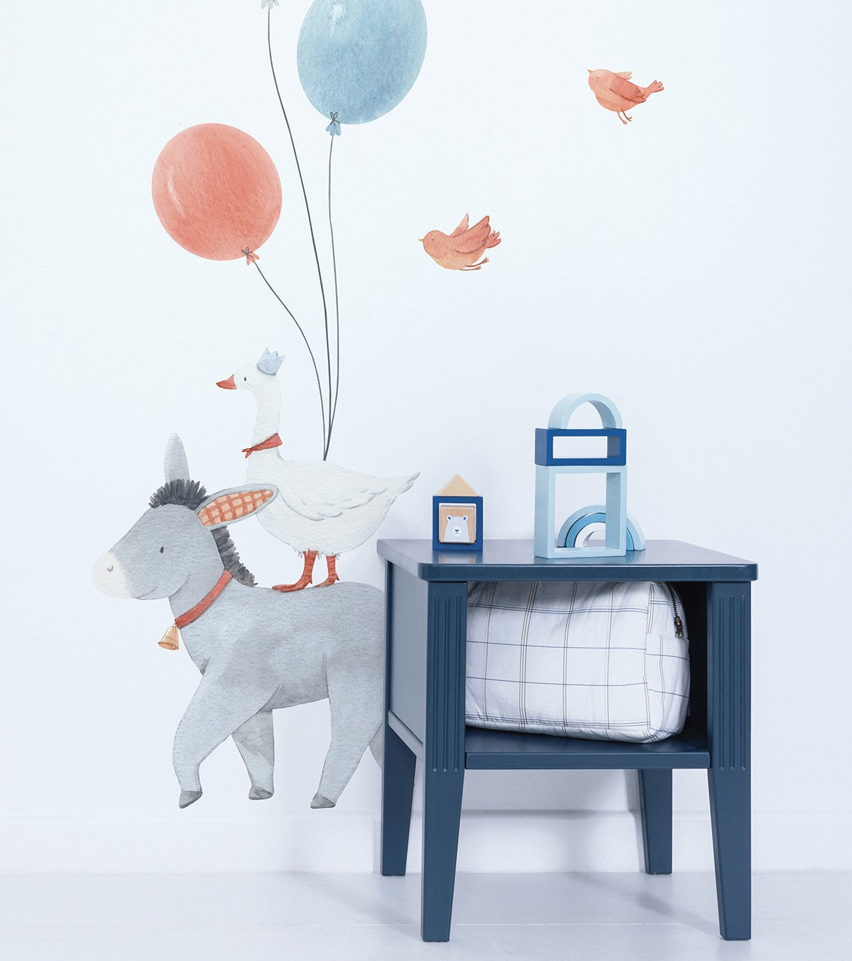 GENTLE FRIENDS - Pegatina grande - Burro y globos