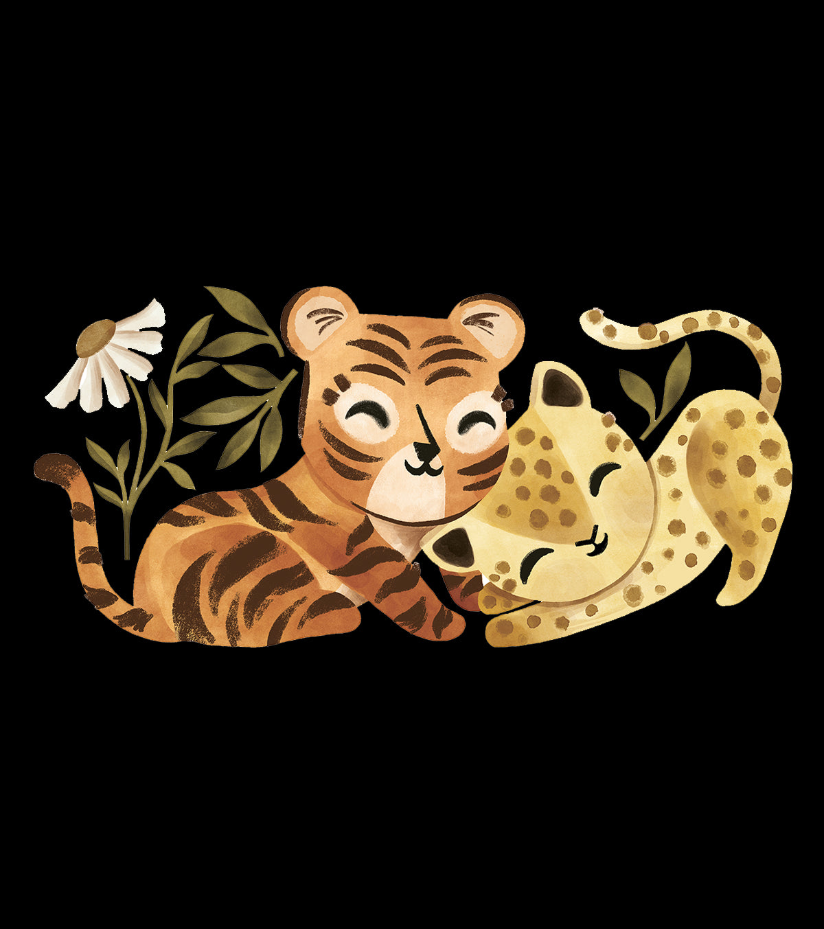 FELIDAE - Pegatina grande - Caza de tigres y leopardos