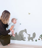 KHARU - Vinilos Infantiles murales - La familia del zorro