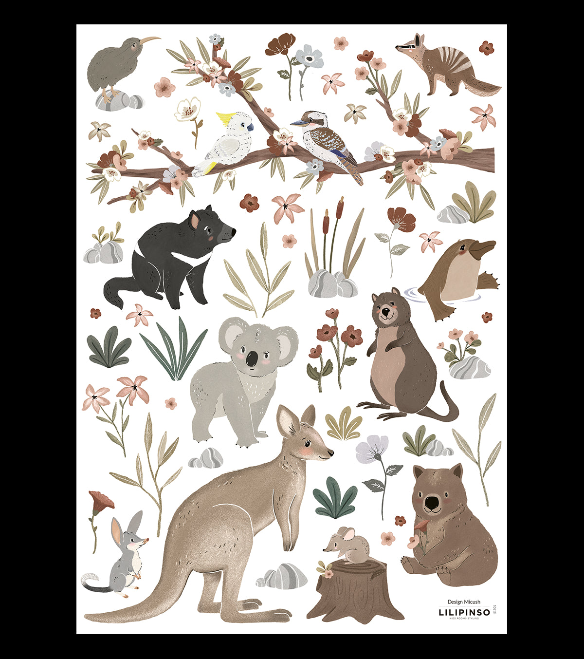 LILYDALE - Vinilos Infantiles murales - Animales de Australia