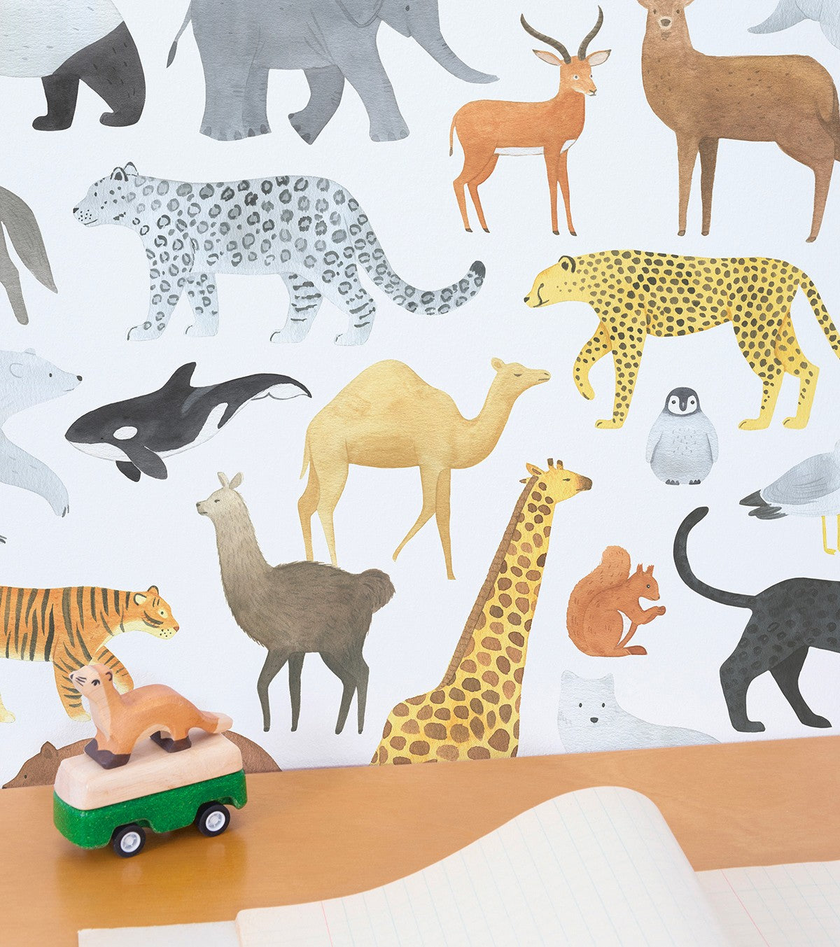 LIVING EARTH - Papel pintado infantil - Motivo animal