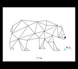 ORIGAMI - Póster infantil - Oso (geométrico)