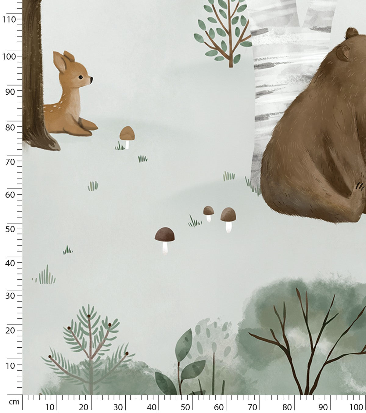 KHARU - Papel pintado panorámico - Bosque y animales
