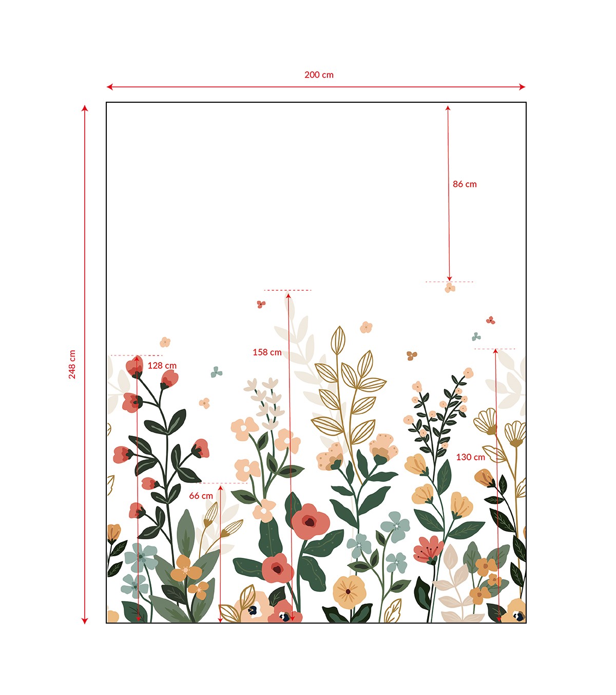 BLOEM - Papel pintado panorámico - Flores de primavera