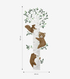 KHARU - Adhesivo grande - Los osos trepan a los árboles