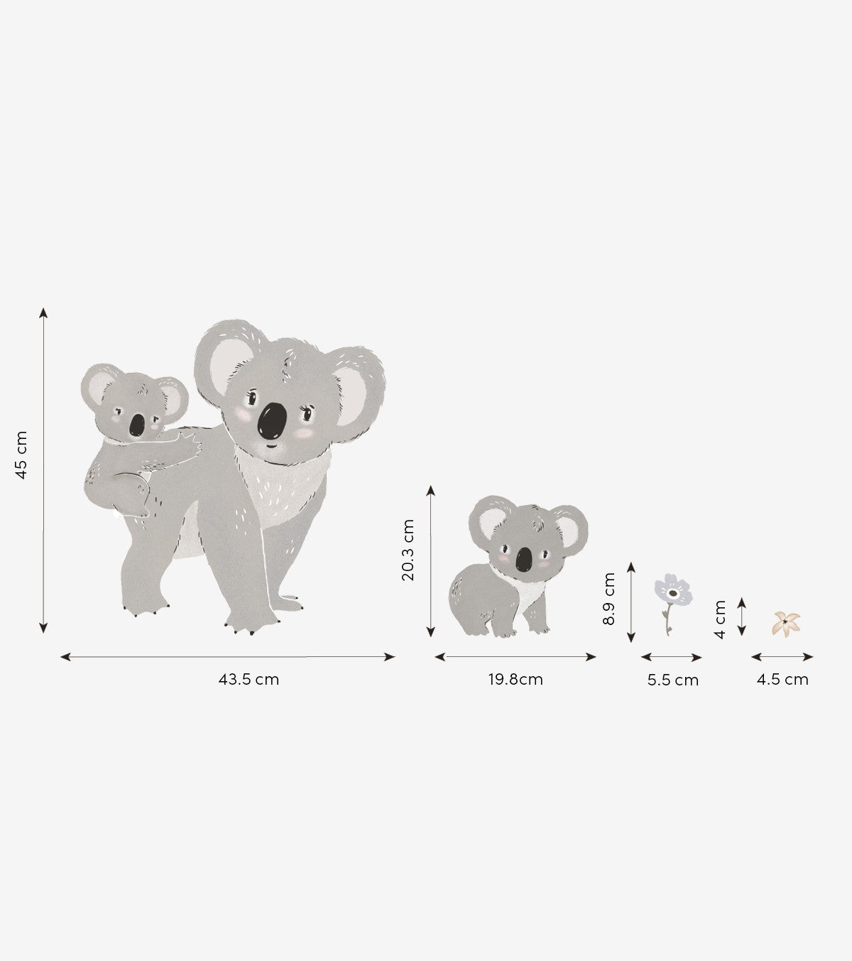 LILYDALE - Pegatina grande - Familia Koala