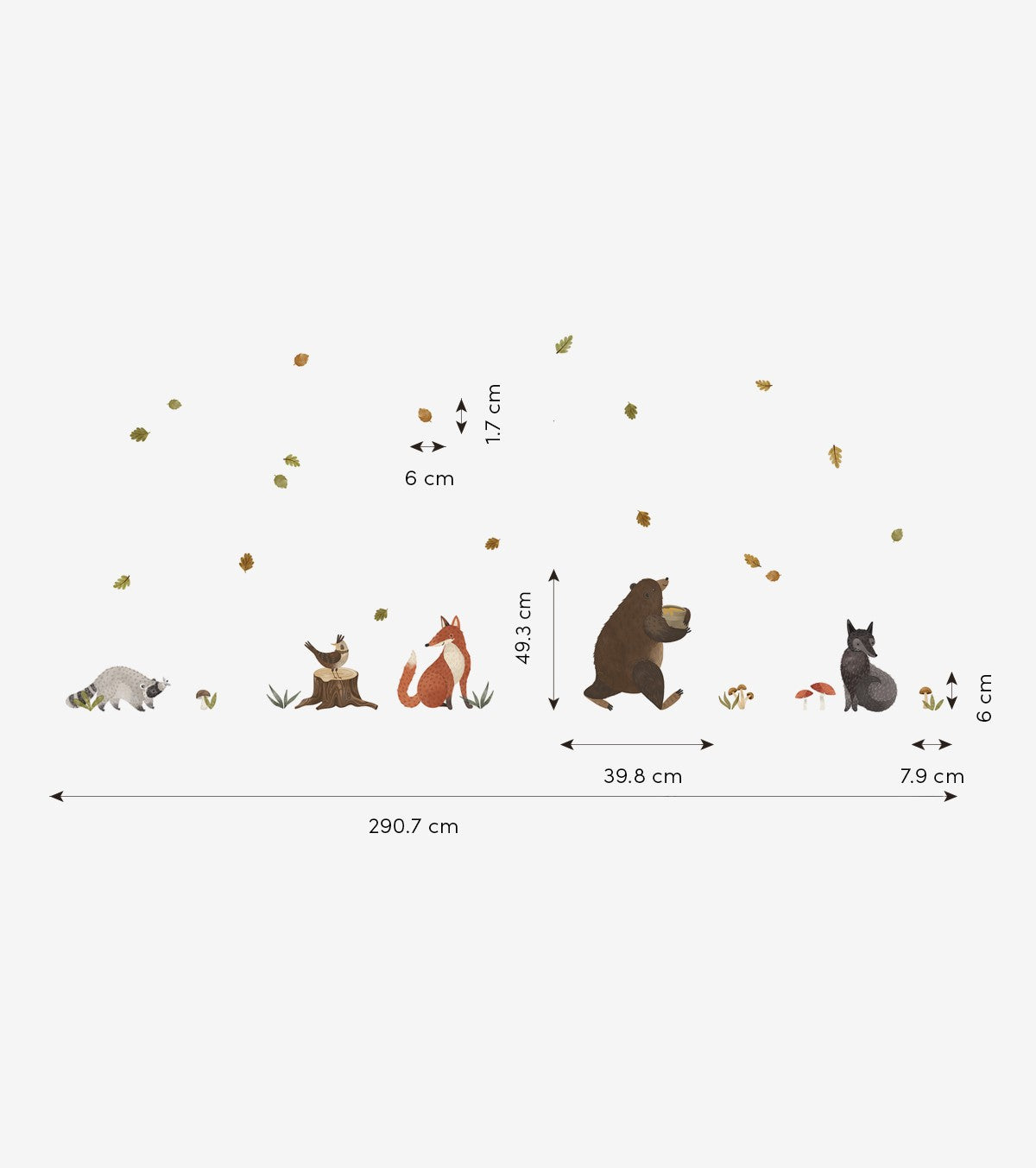 NORWOOD - Vinilos Infantiles murales - El oso y sus amigos del bosque