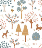 JÖRO - Papel pintado infantil - Motivo bosque (ciervo)
