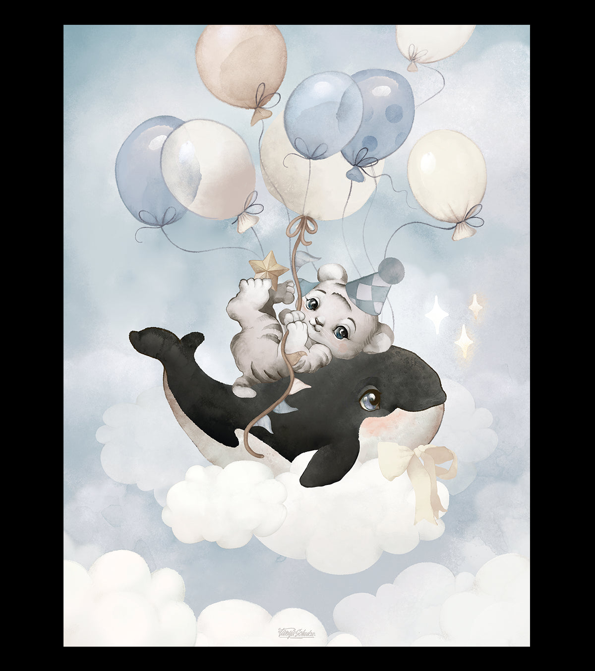 SELENE - Póster infantil - Guepardo y Orca